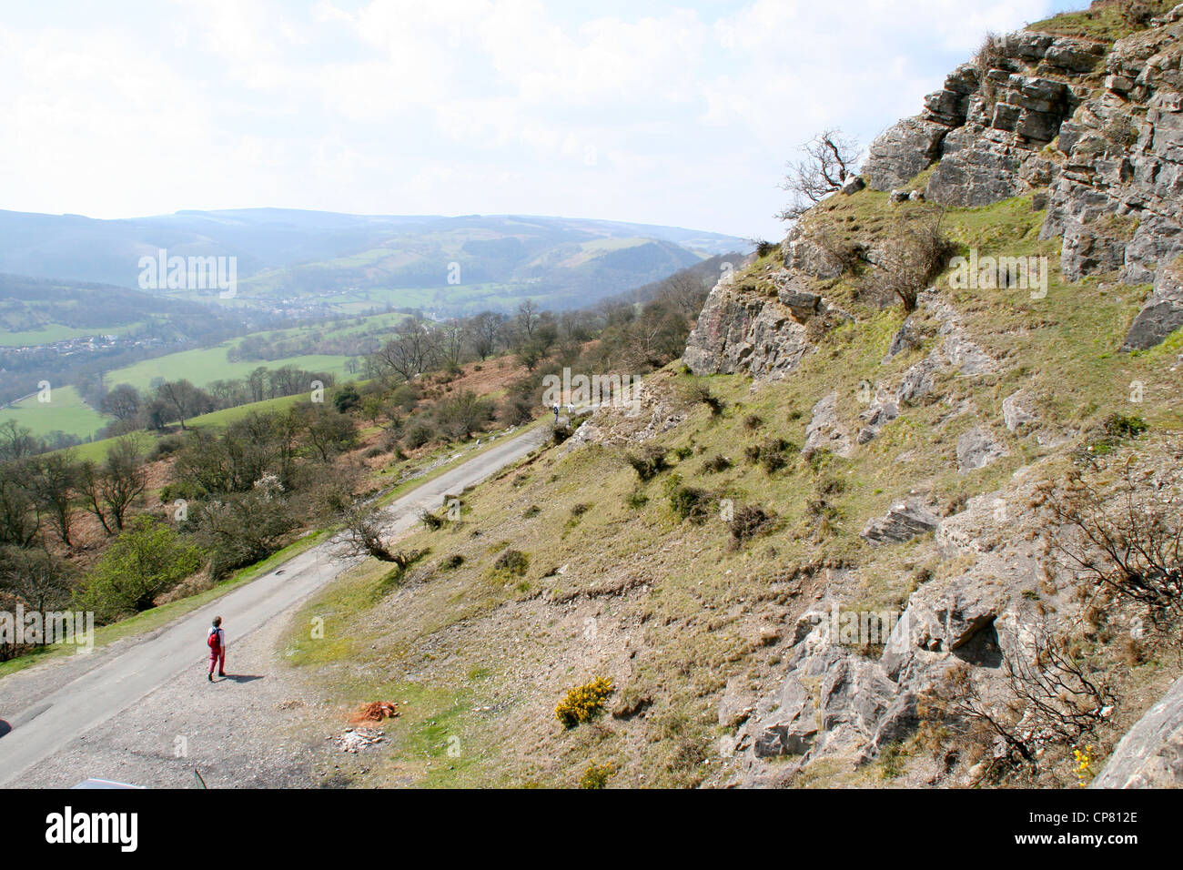 Offa es Dyke Pfad Panorama Walk Llangollen Denbighshire Wales Stockfoto