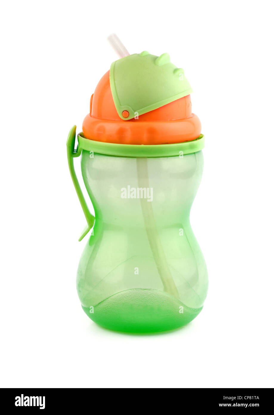 Baby-Flasche isoliert auf weißem Hintergrund Stockfoto