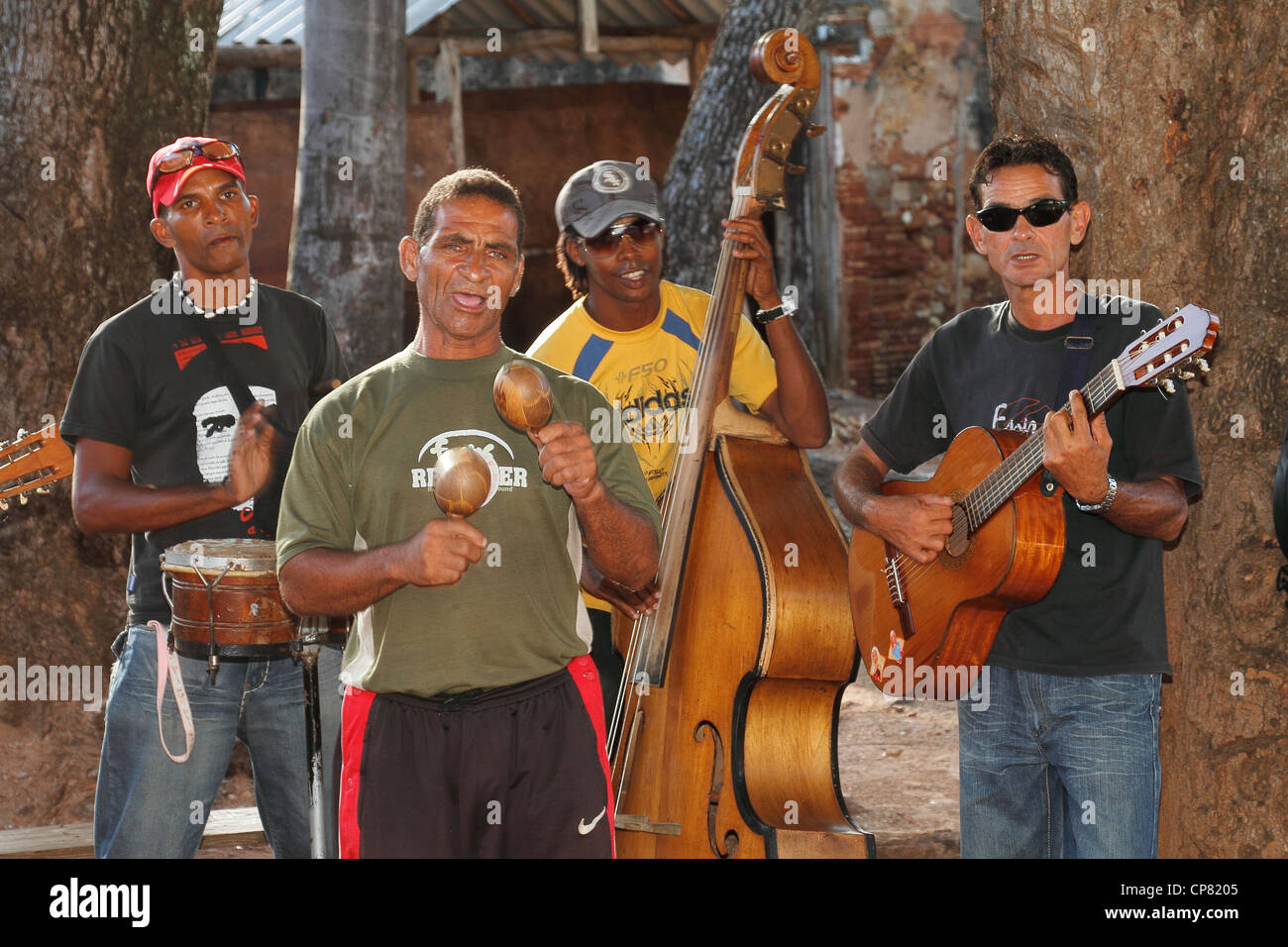 Musik-Band auf Kuba Trinidad, Kuba, Oktober 2010 Stockfoto