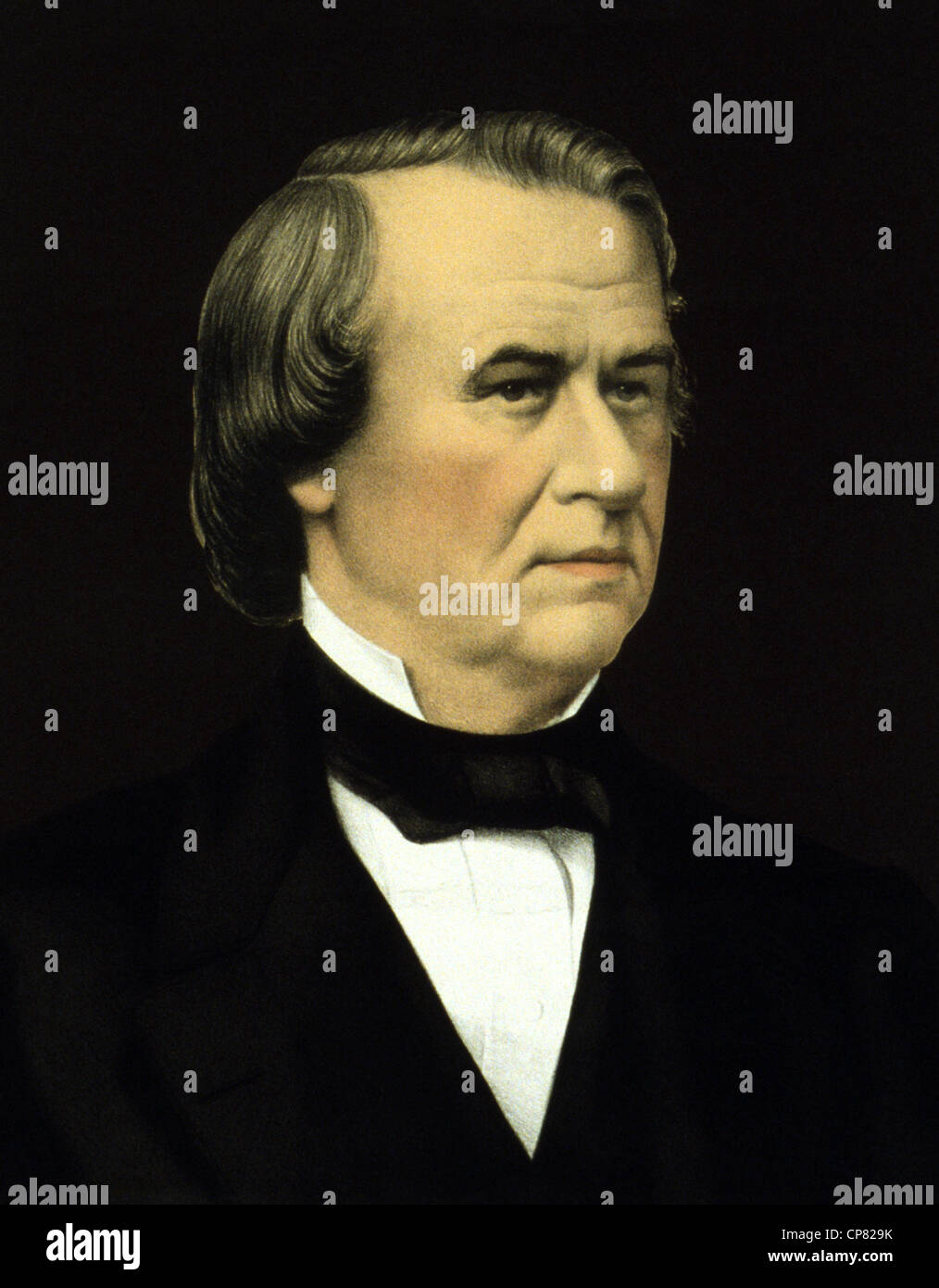 Vintage-Porträt von Andrew Johnson (1808 - 1875) - dem 17. US-Präsidenten (1865 - 1869). Stockfoto