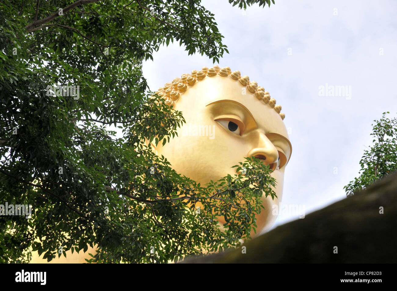 Höhle-Tempel von Dambulla, Sri Lanka. Golden Buddha Stockfoto