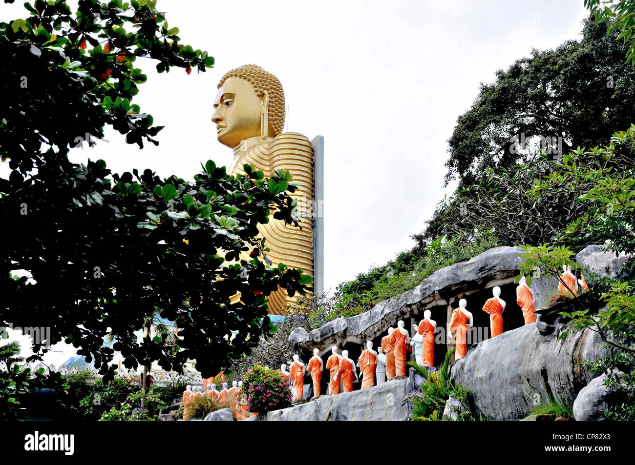 Höhle-Tempel von Dambulla, Sri Lanka. Golden Buddha Stockfoto