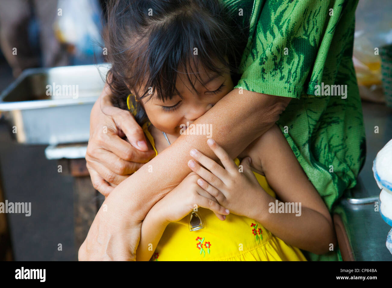 Junge Thai-Mädchen in Bangkok, Thailand Stockfoto