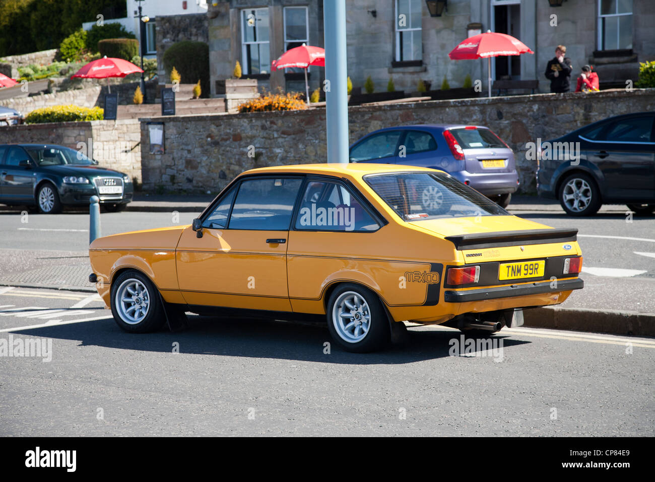 Eine MK2 Ford Escort RS Mexiko, in South Queensferry Schottland. Das Auto wurde zwischen 1975 und 1978 hergestellt. Stockfoto