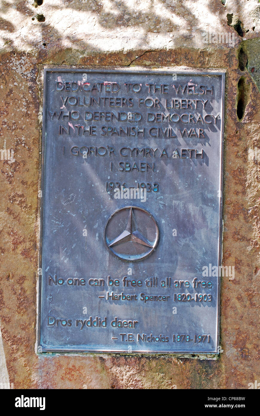 Spanischen Bürgerkrieg Denkmal Anzahl 3158 Stockfoto