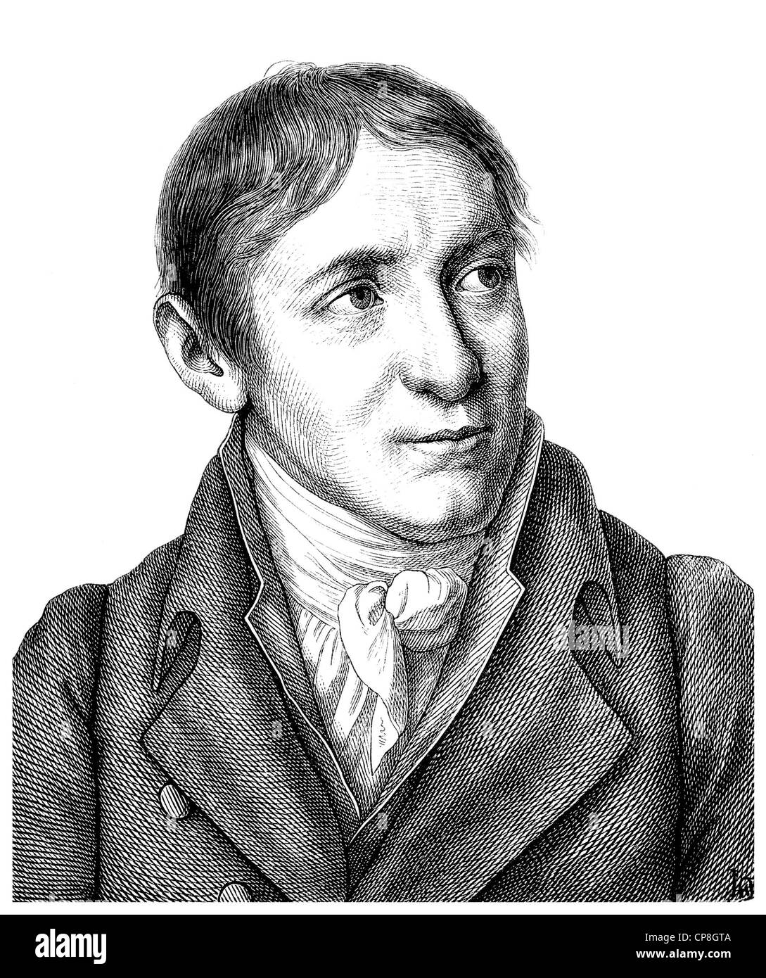 Christoph August Tiedge, 1752-1841, ein deutscher Dichter, Historische Zeichnung aus Dem 19. Halbmonatsschrift, Porträt von Christoph August Stockfoto