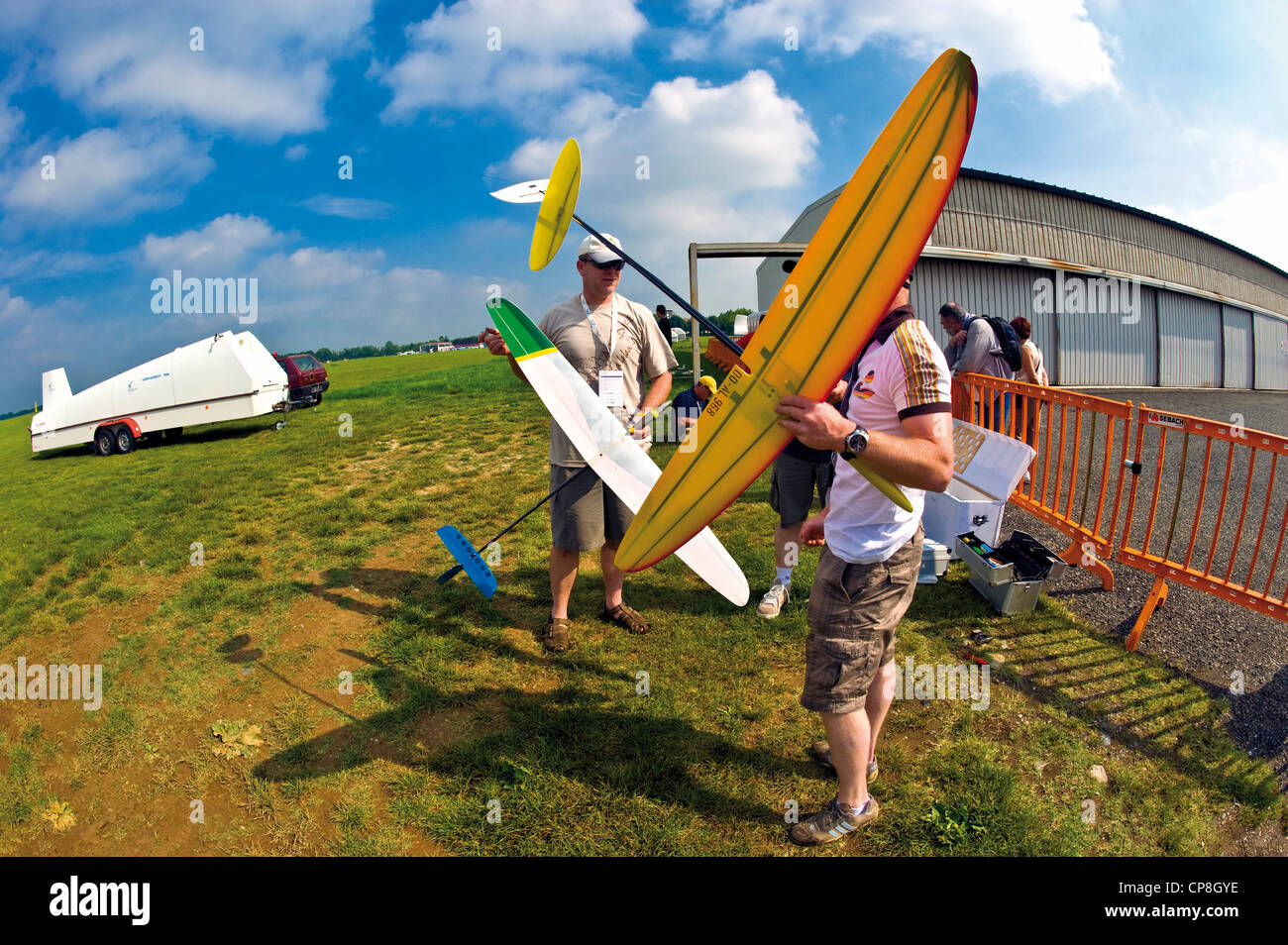 Europa-Italien-Piemont-Turin Flughafen Collegno Wort Air Games 2009 RC Modell Flugzeug Kunstflug Stockfoto