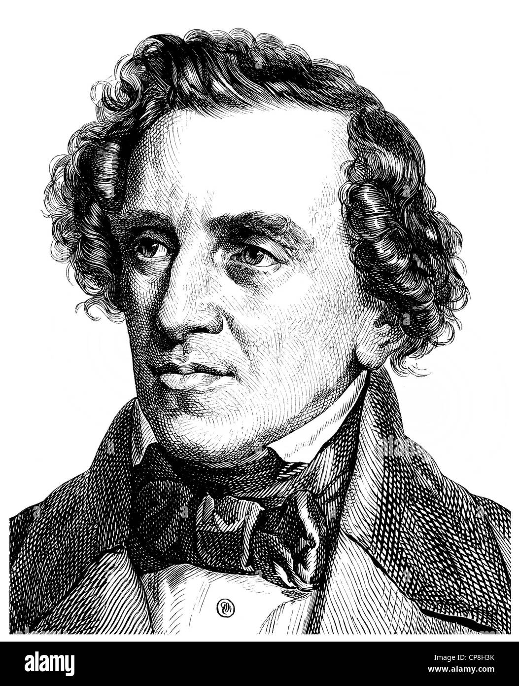 Giacomo Meyerbeer oder Jakob Liebmann Meyer Beer, 1791-1864, deutscher Dirigent und Komponist der französischen Grand Opéra, Historische Stockfoto