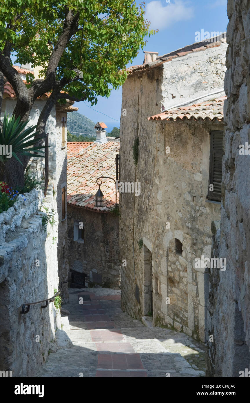 Das mittelalterliche Dorf Eze, in der Nähe von Nizza, Frankreich. Stockfoto