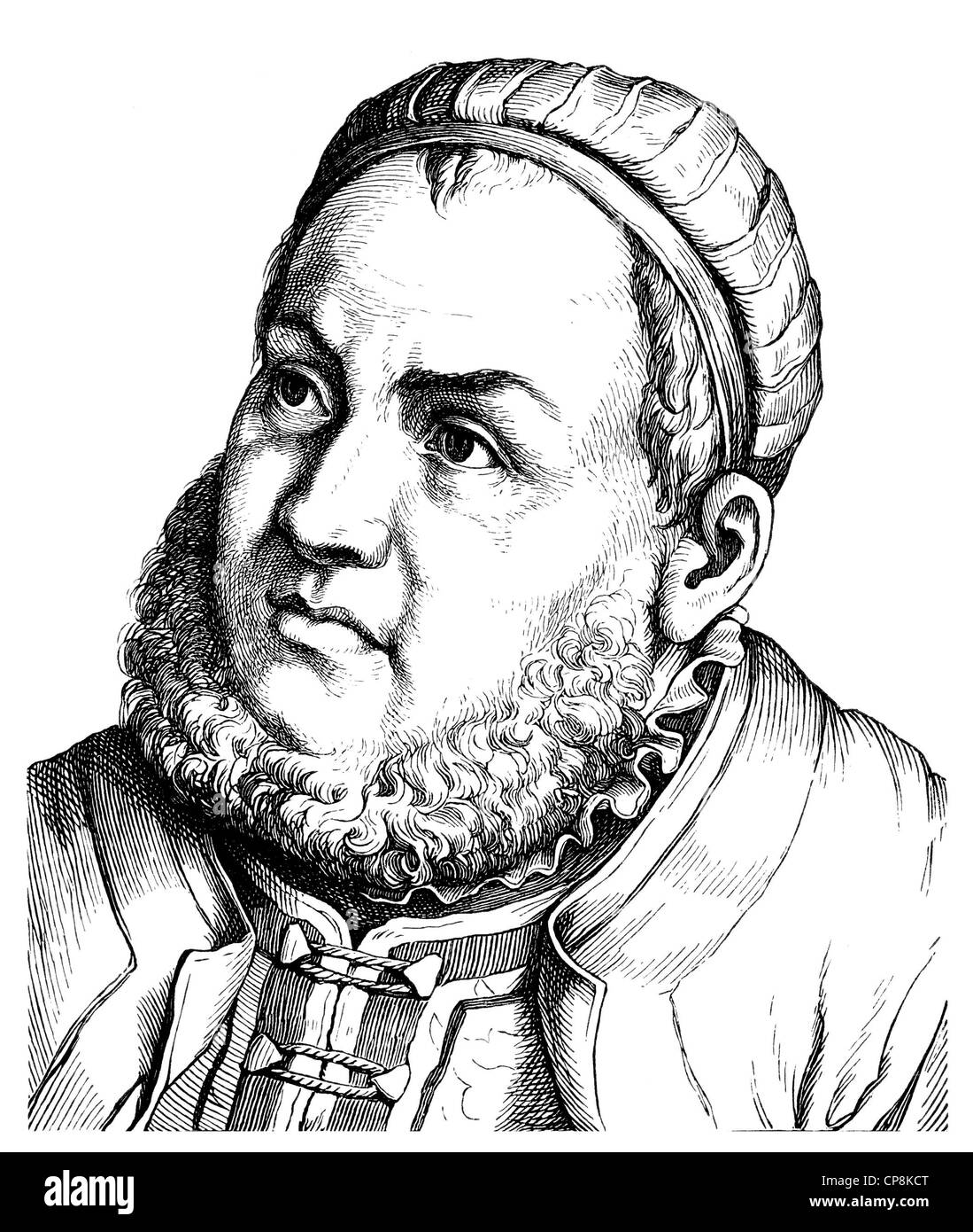 John Frederick I, der großmütige von Sachsen, 1503-1554, Wettiner, Kurfürst und Herzog von Sachsen, Historische Zeichnung aus Dem 19. Stockfoto