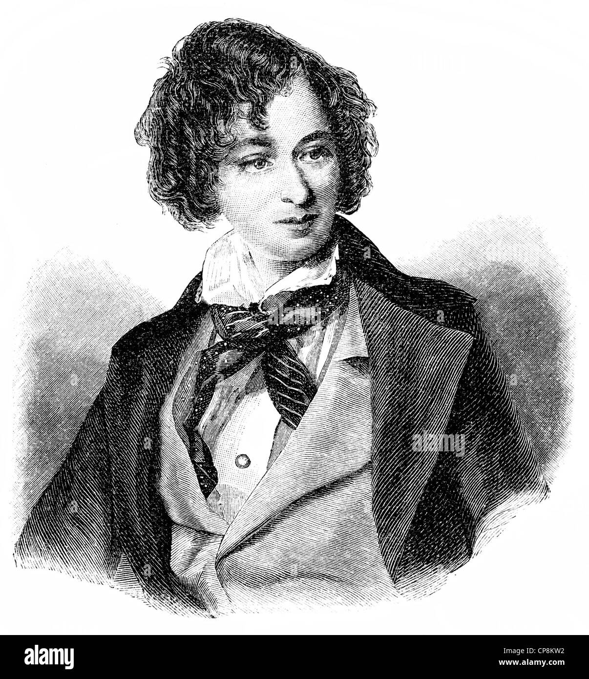 Benjamin Disraeli, 1. Earl of Beaconsfield, 1804-1881, ein britischer Staatsmann und Schriftsteller, Historische Zeichnung aus Dem 19. Ja Stockfoto