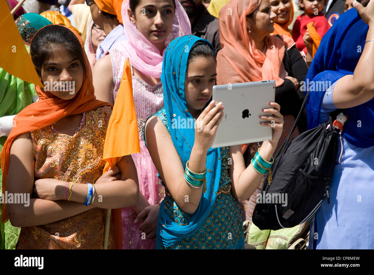 Jährliche Sikh Parade & Festival auf der Madison Avenue in New York City. Stockfoto