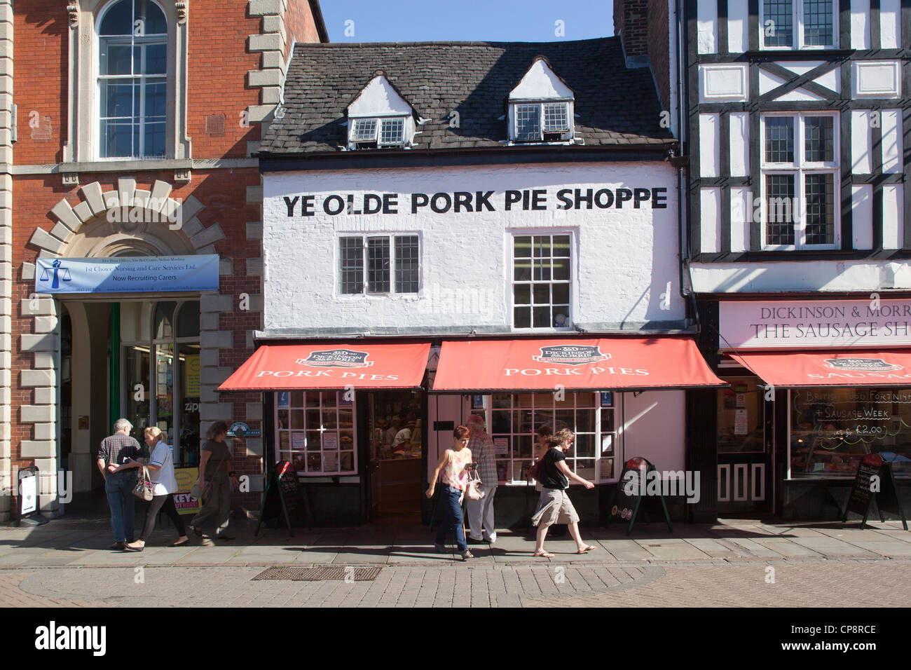 Ye Olde Pork Pie Shoppe Melton Mowbray Stockfoto