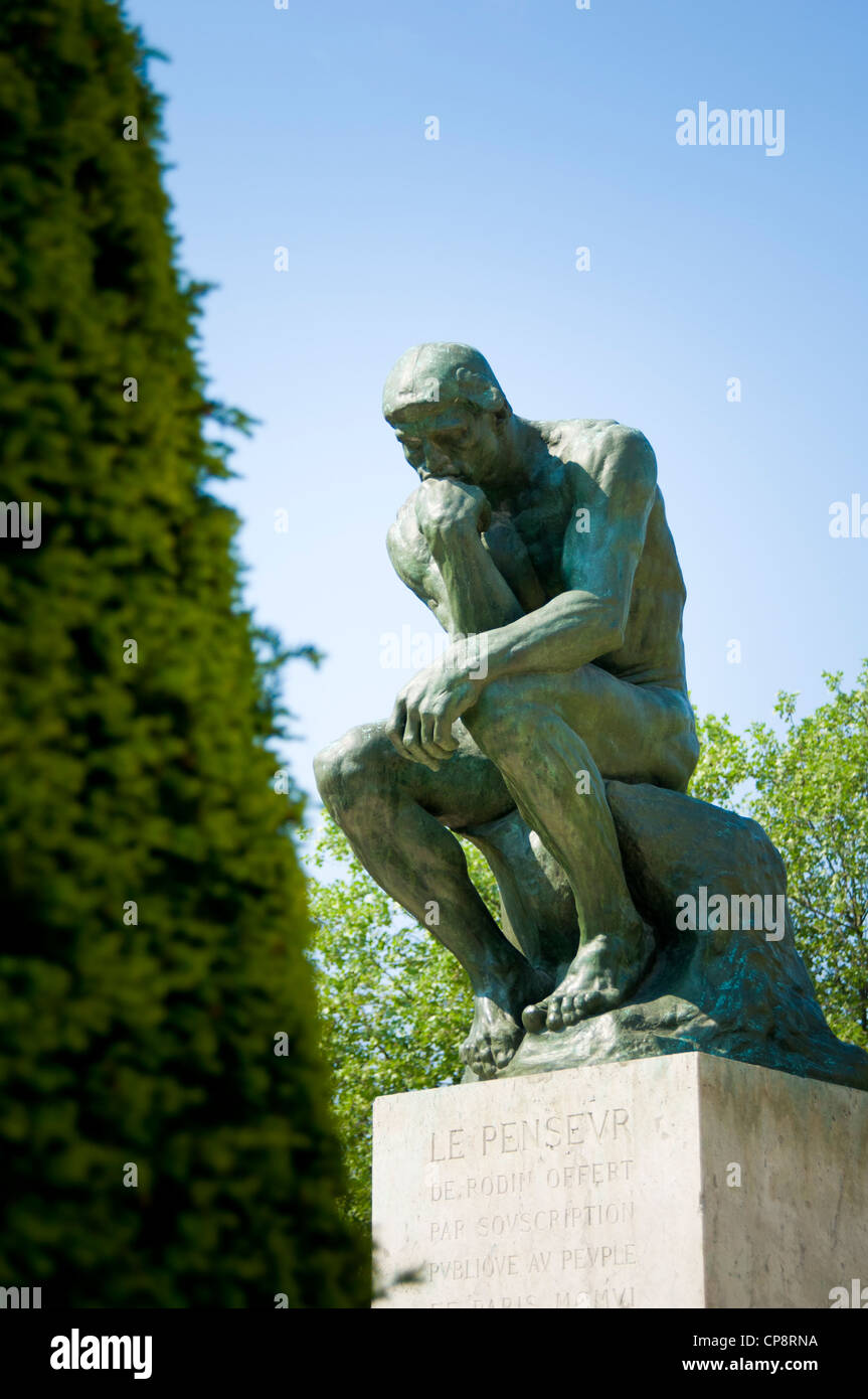 Denker Statue, Rodin-Museum, Paris, Frankreich Stockfoto