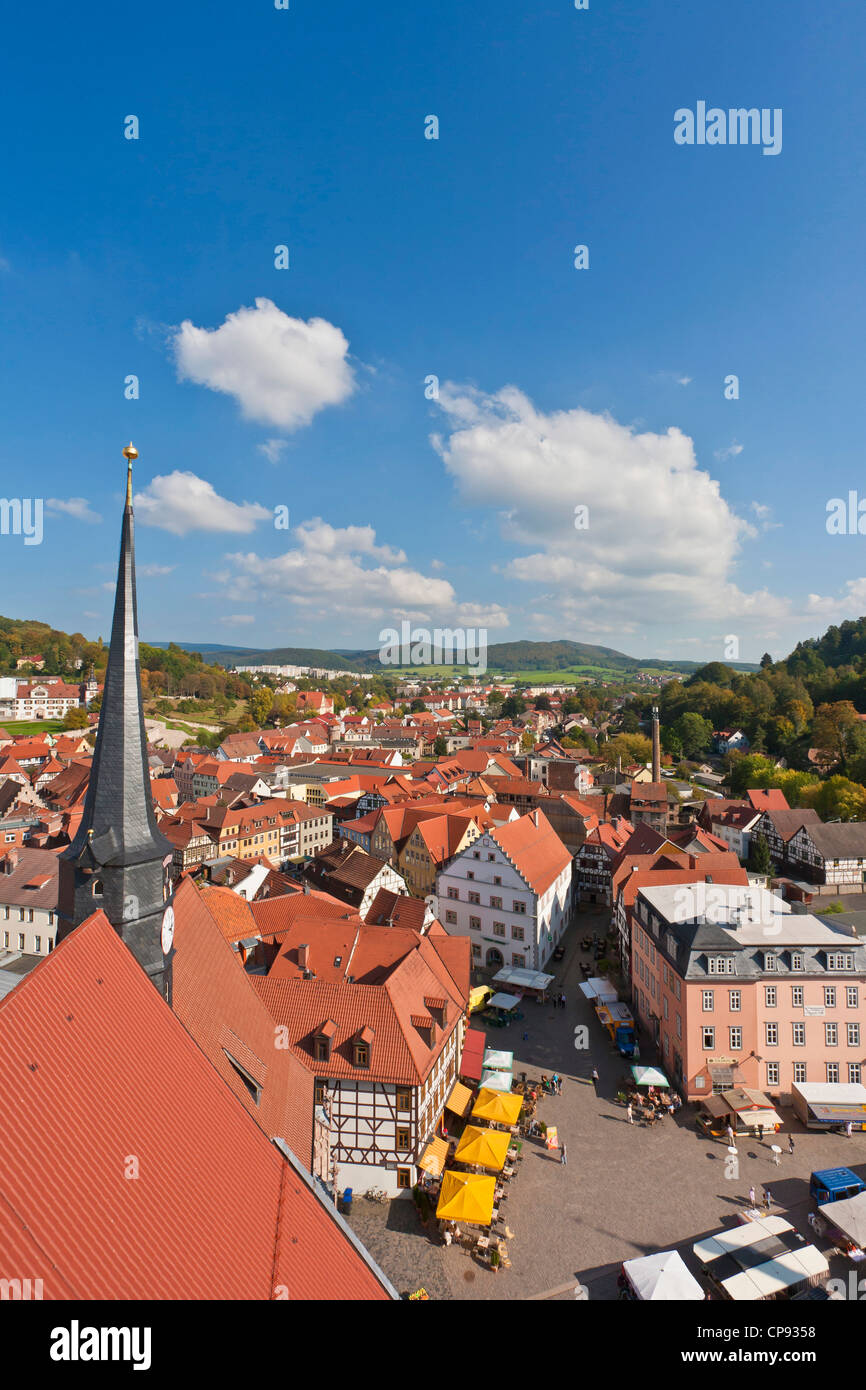 Deutschland, Thüringen, Schmalkalden, Blick auf Stadt Stockfoto