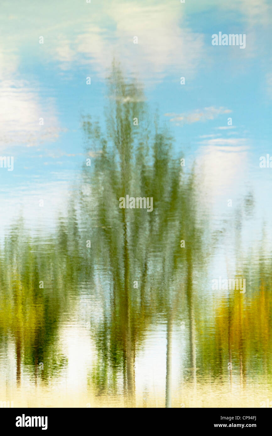 Farbe Naturszenen mit der Kamera und die Spiegelung des Wassers, die Hervorhebung der Textur und Hintergrund Stockfoto