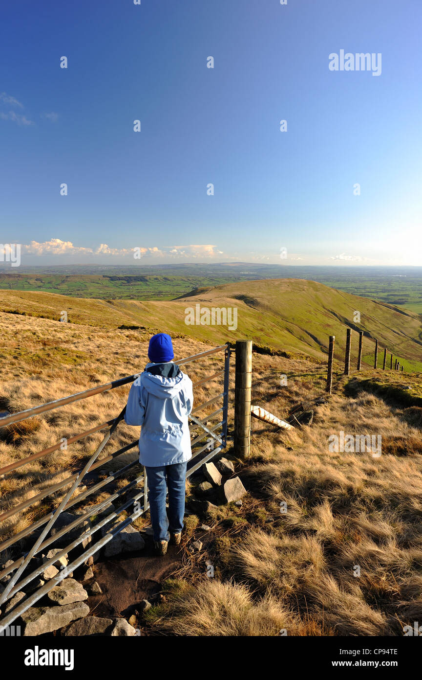 Blick auf Parlick von Fairsnape Fell, Bowland Fells. Stockfoto