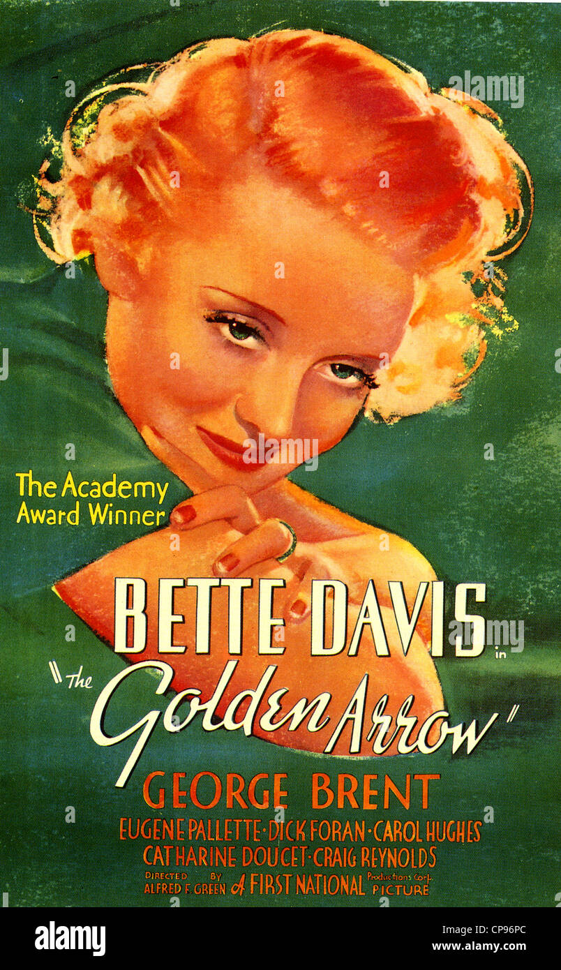 Das GOLDEN ARROW Plakat 1936 film Warner Bros mit Bette Davis Stockfoto
