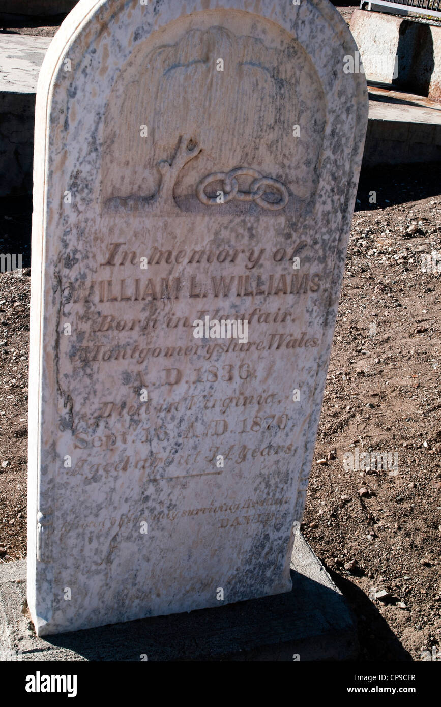 Deko Grabstein im Friedhof 1830 Stockfoto