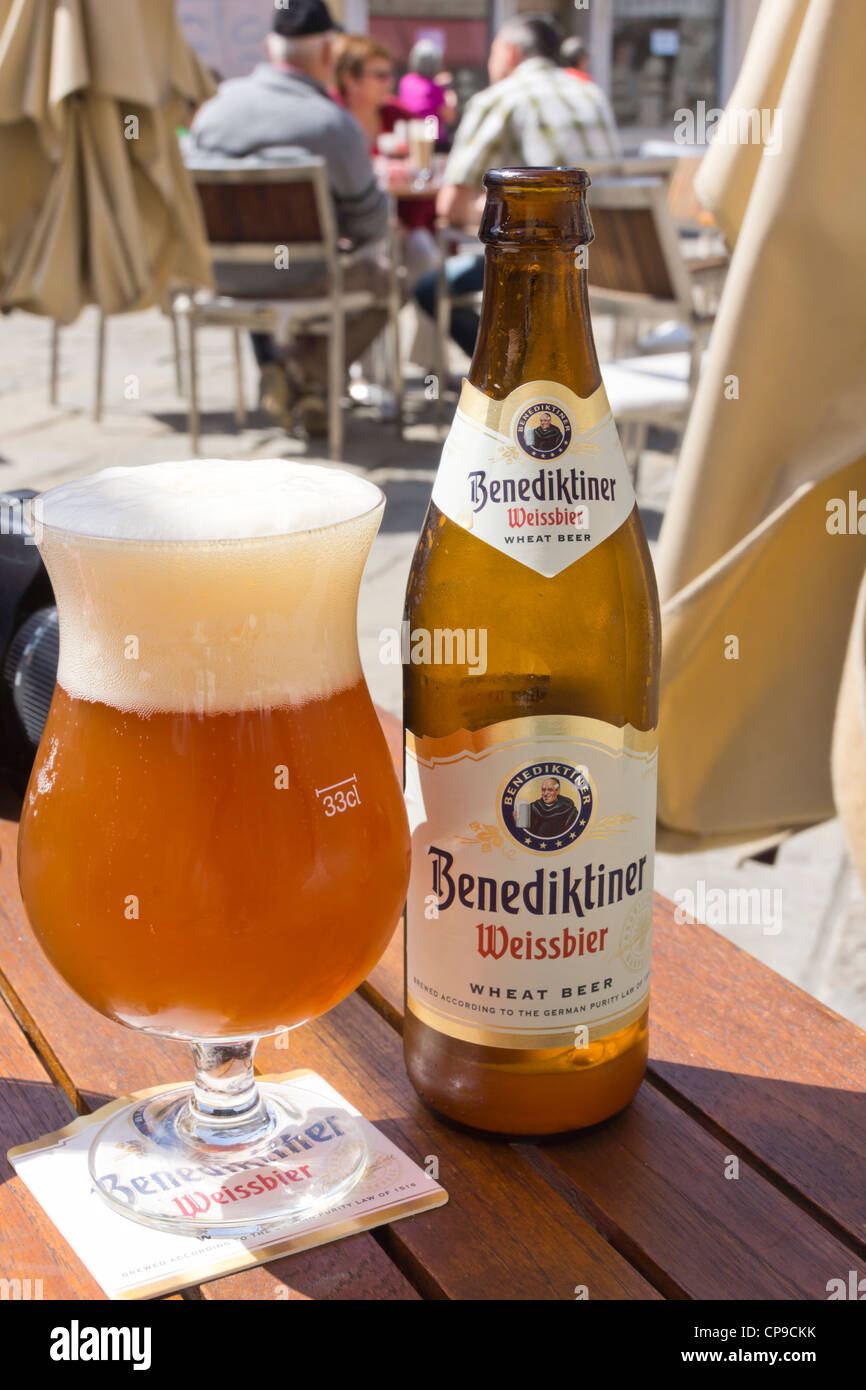 Bendiktiner Weißbier Stockfoto