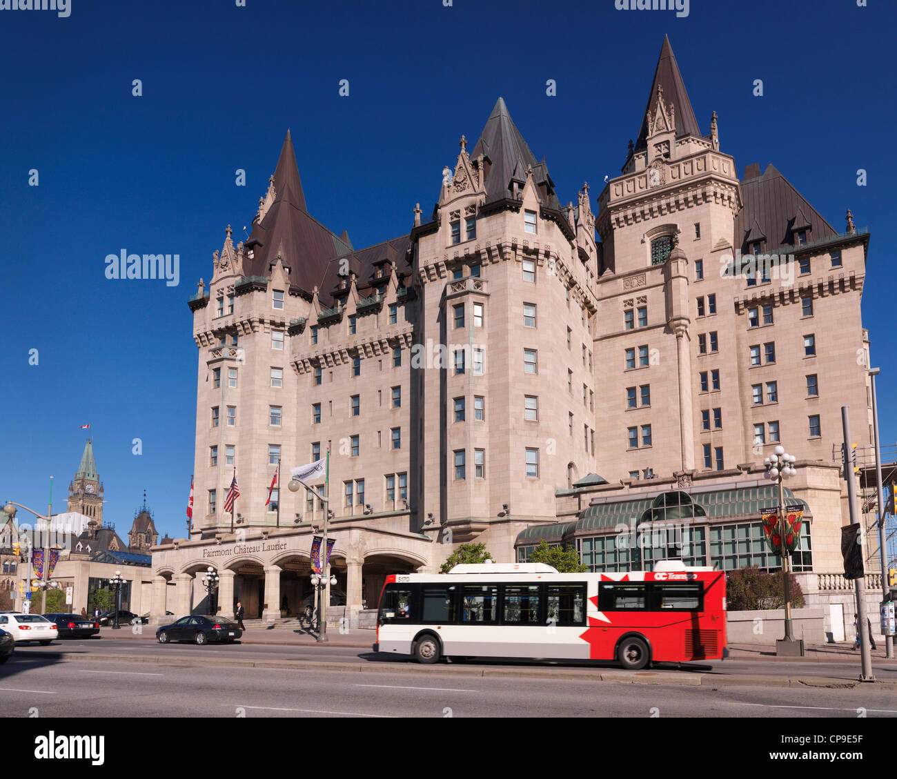 Das Fairmont Château Laurier, Hotel in der Innenstadt von Ottawa, Ontario, Kanada. Stockfoto