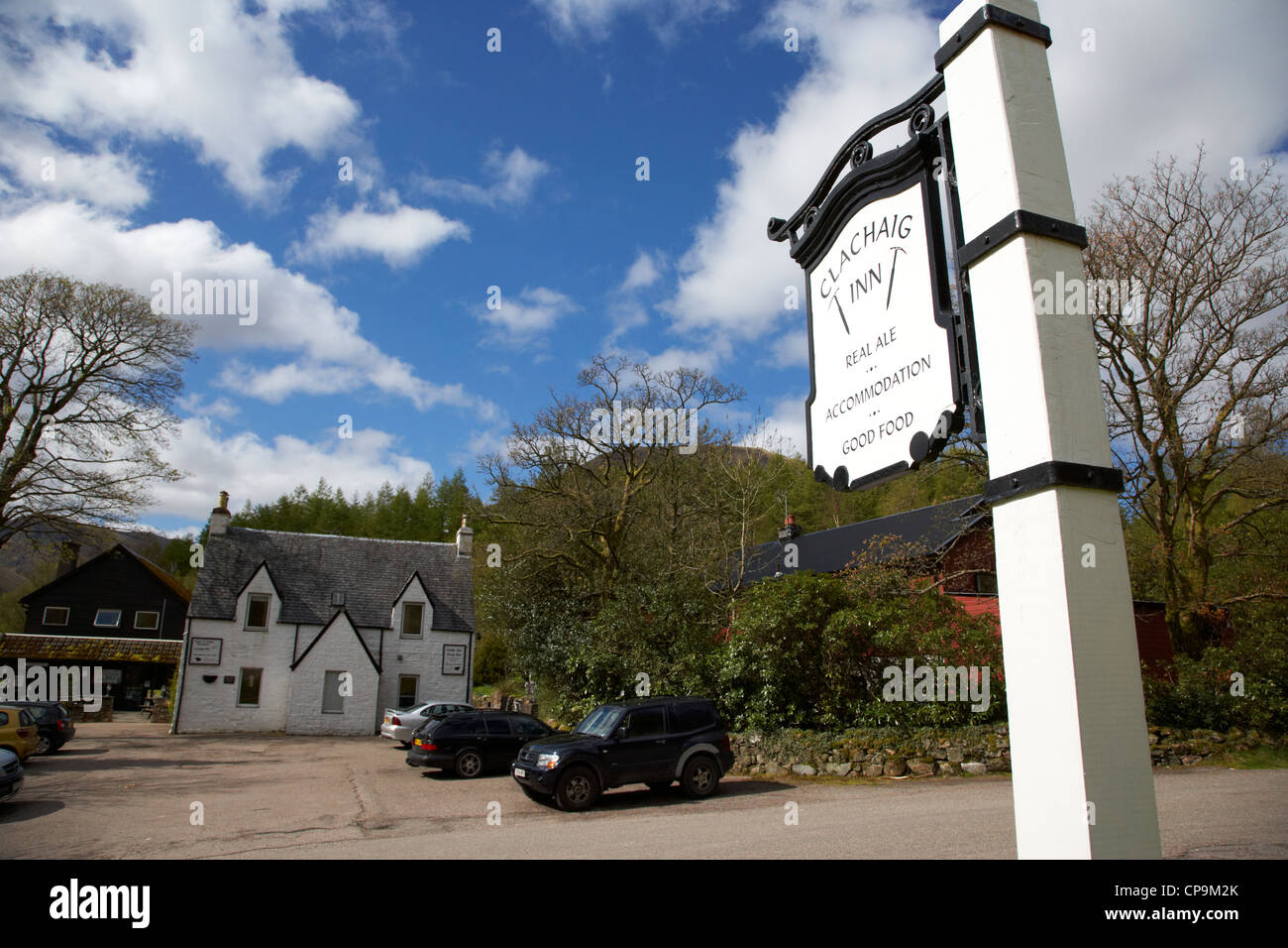 Clachaig Gasthaus und Hotel Glen Coe Lochaber Schottland Großbritannien Stockfoto