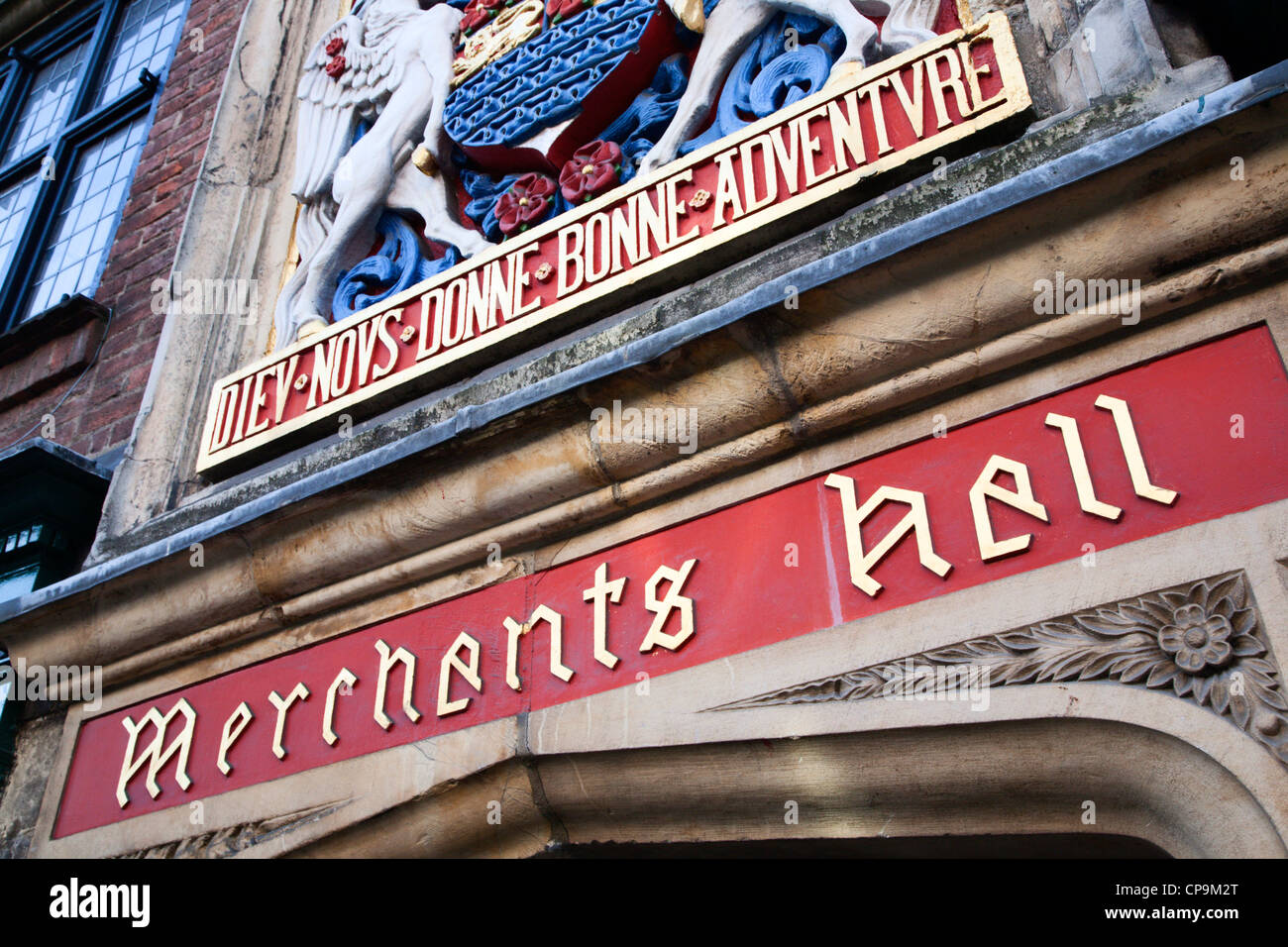 Merchant Abenteurer Halleneingang auf Fossgate York Yorkshire England Stockfoto