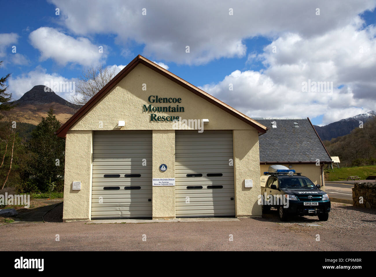 Glencoe Mountain Rescue Center in Glen Coe Schottland, Vereinigtes Königreich Stockfoto