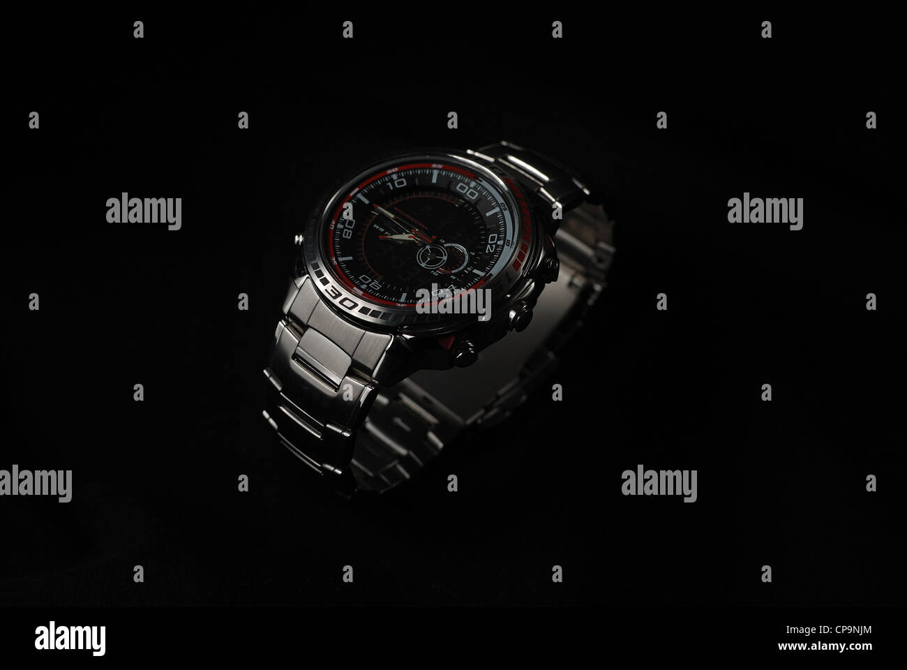 Nahaufnahme von einer Sportuhr Stockfoto