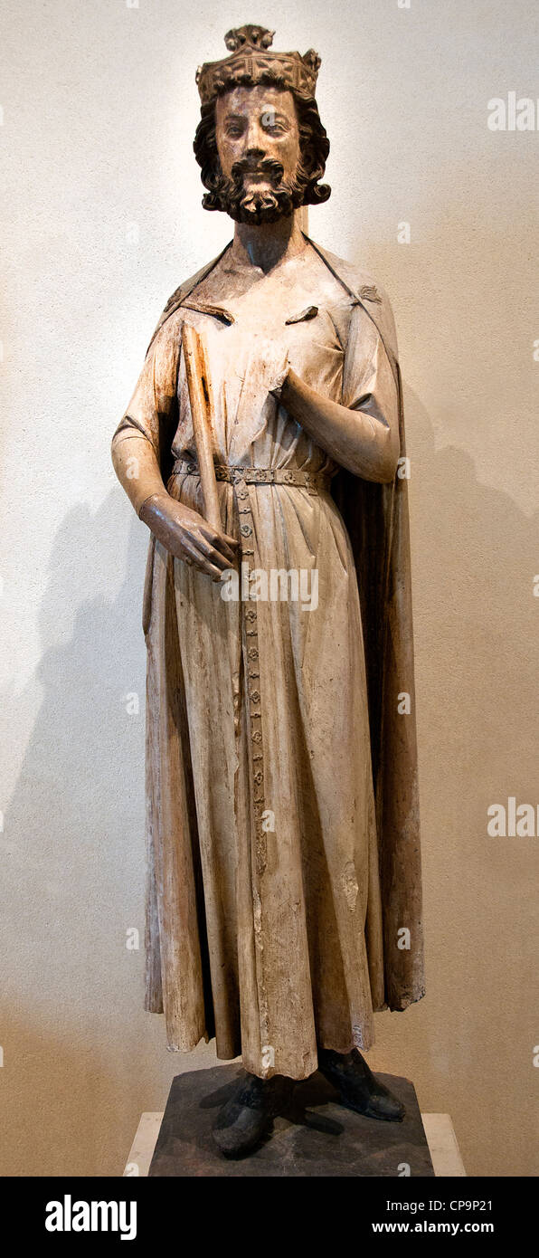 König Childebert der Gründer der Abtei St. Germain des Prés zwischen 1239 und 1244-Paris-Frankreich-Französisch Stockfoto