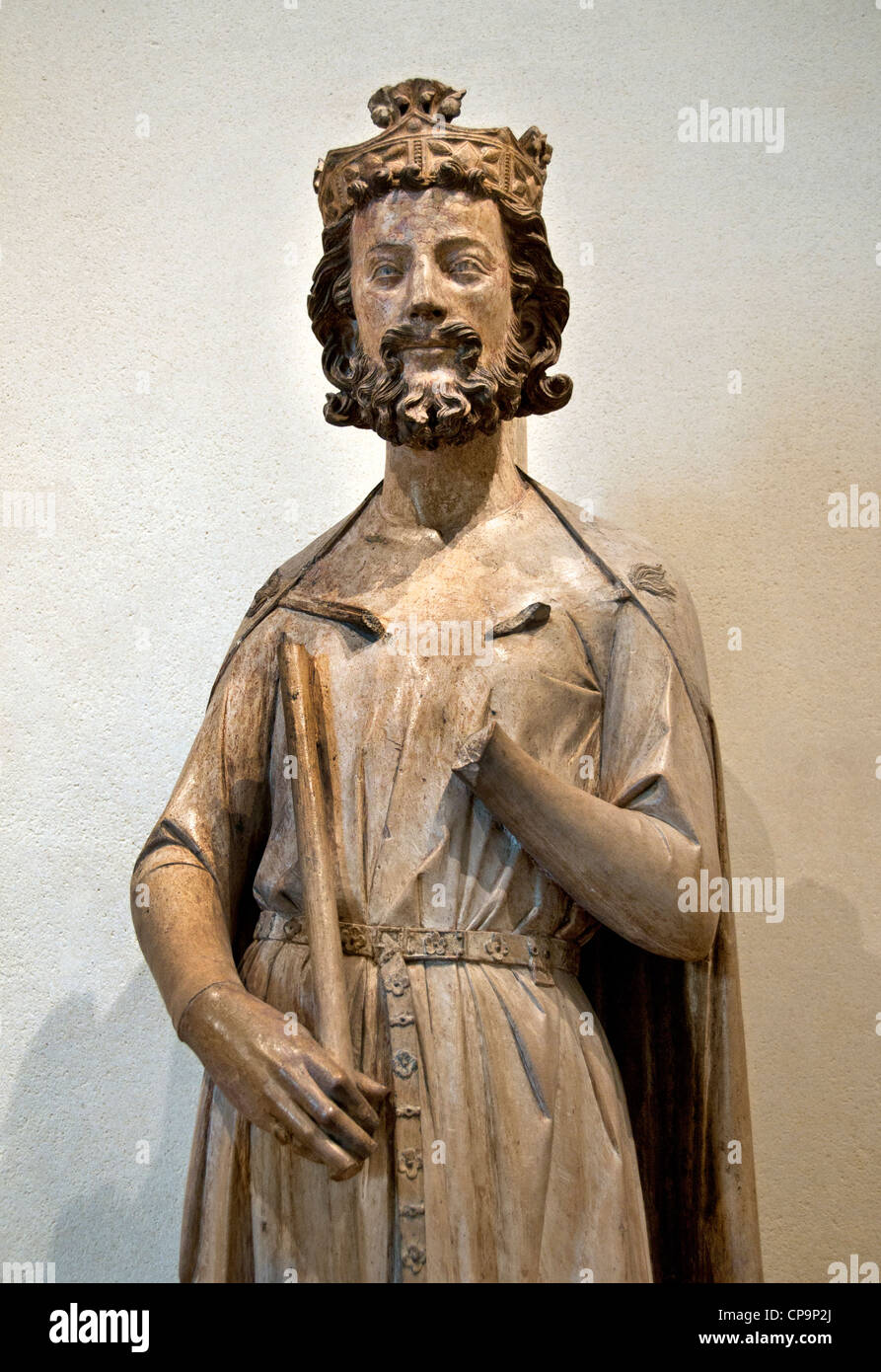König Childebert der Gründer der Abtei St. Germain des Prés zwischen 1239 und 1244-Paris-Frankreich-Französisch Stockfoto
