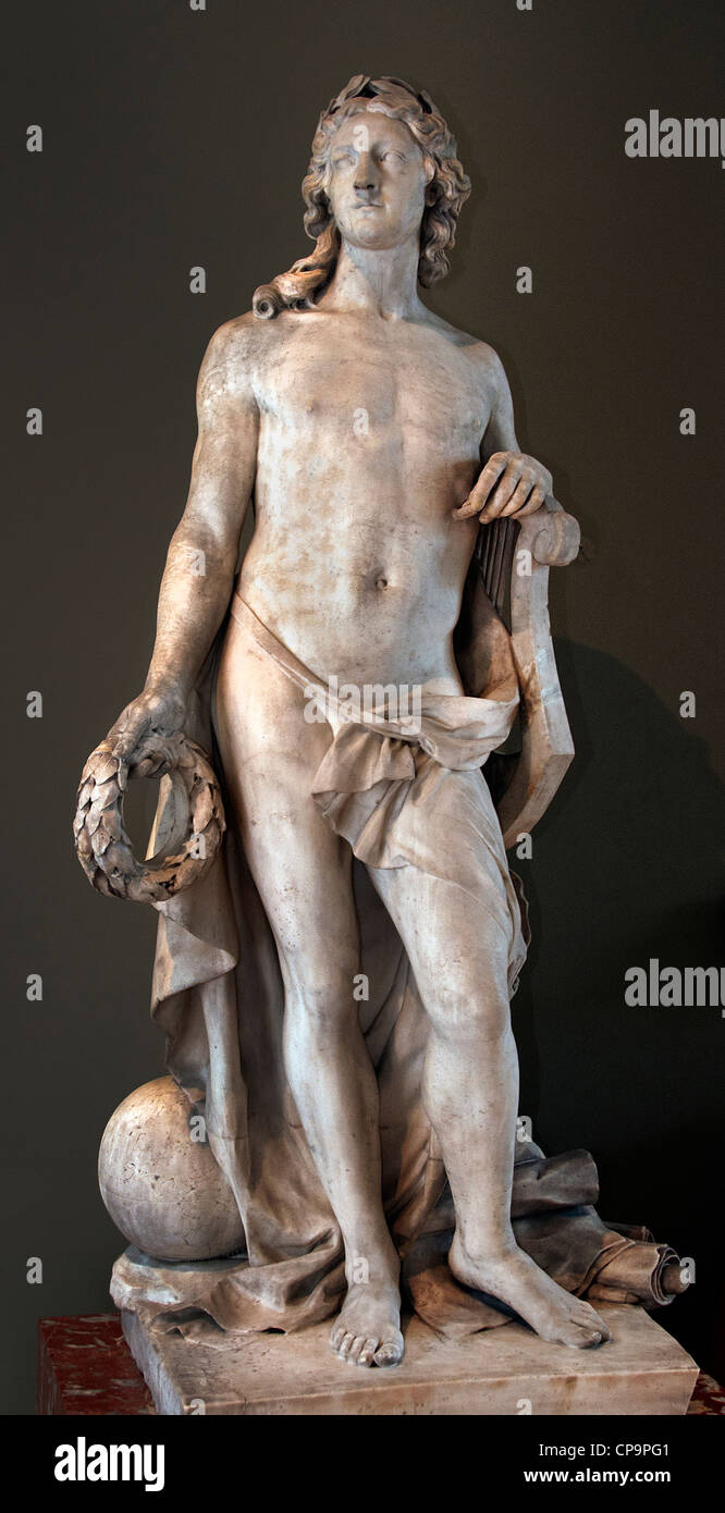 Apollon Ou le Beaux Arts - Apollo oder die bildenden Künste 1779 von Louis Philippe Mouchy Louvre Frankreich Französisch Stockfoto