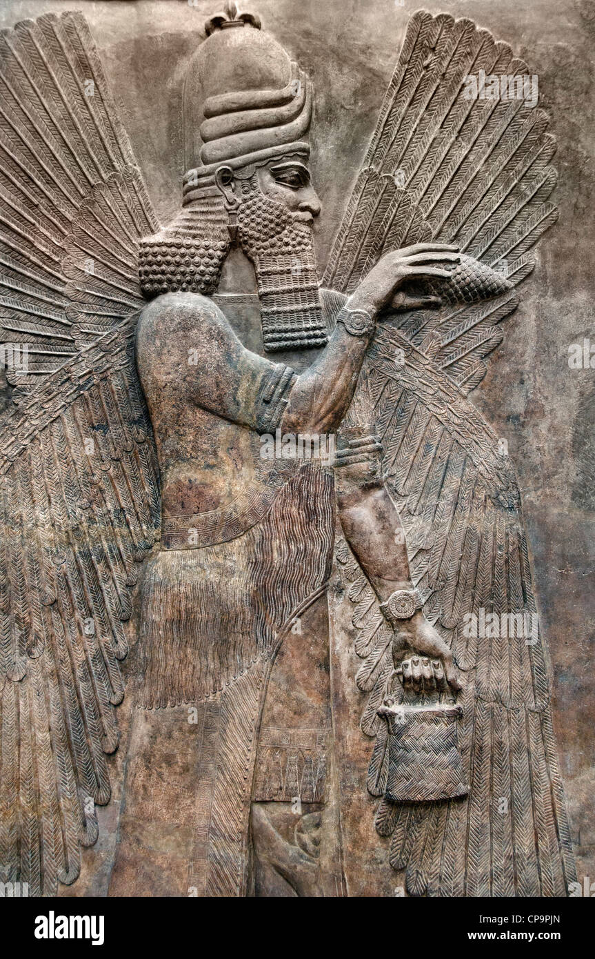 Engineering-721-705 v. Chr. Khorsabad alten Dur Sharrukin Assyrien Irak Segenspender Neo assyrischen Palast von Sargon II Stockfoto