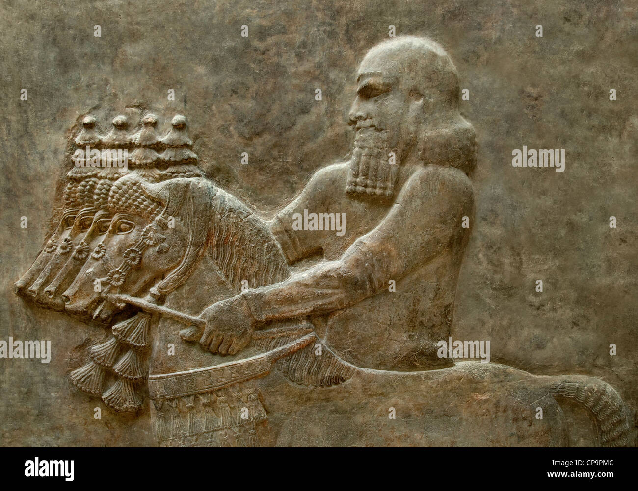 Fahrer von Pferden Neo-assyrischen Sargon II. 721-705 v. Chr. Khorsabad alten Dur Sharrukin Assyrien Irak Stockfoto