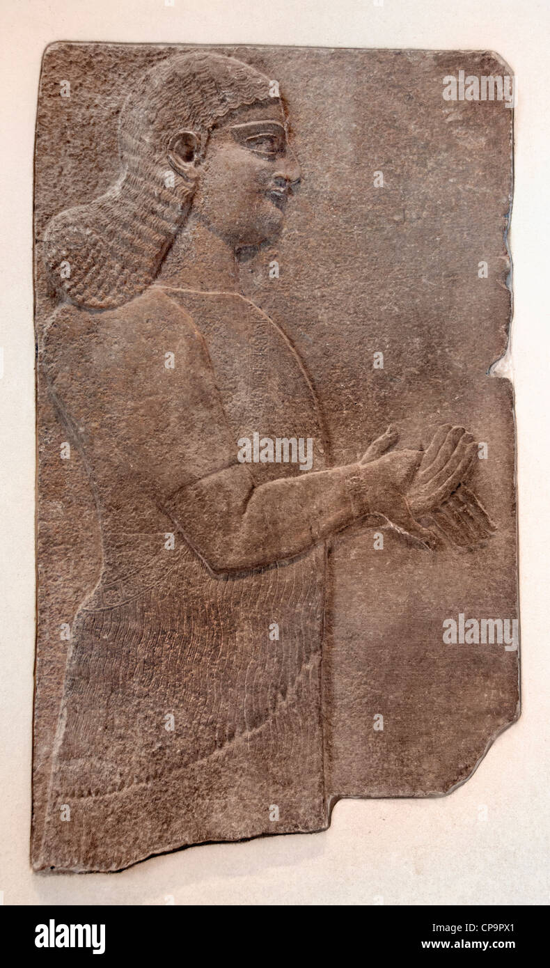 Königliche Assistent Neo assyrischen Palast von Sargon II 721-705 v. Chr. Khorsabad alten Dur Sharrukin Assyrien Irak Stockfoto
