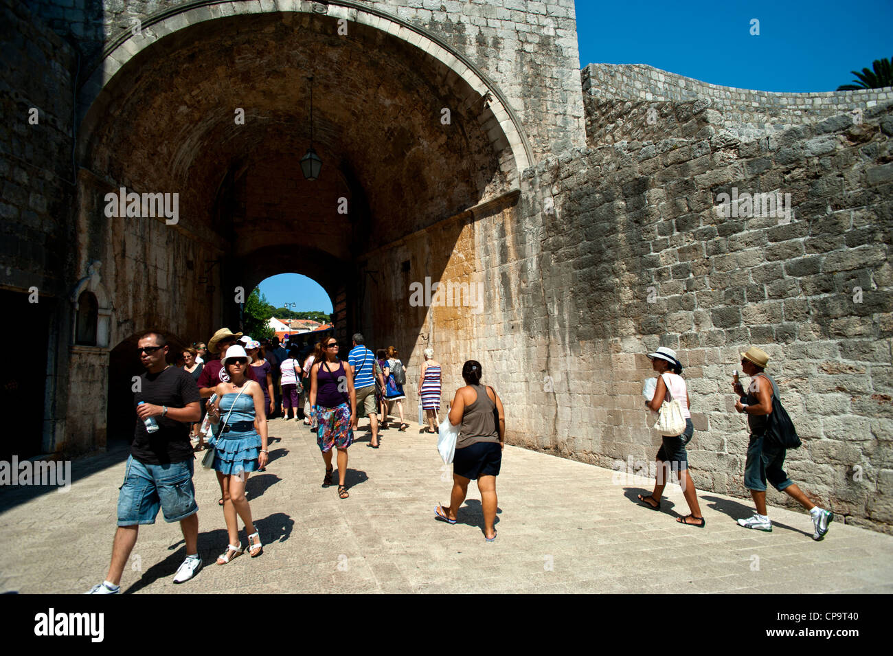 Pile-Tor, Altstadt, Dubrovnik. Kroatien. Balkans.Europe. Stockfoto