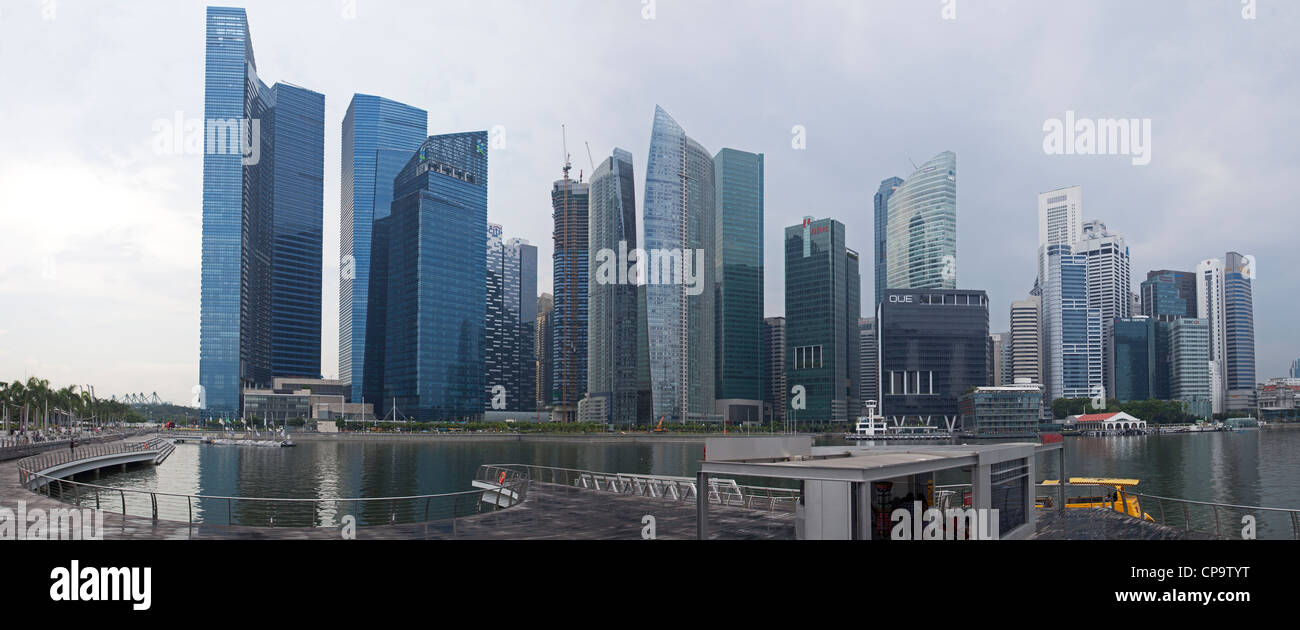 Skyline von Singapur Panorama Stockfoto