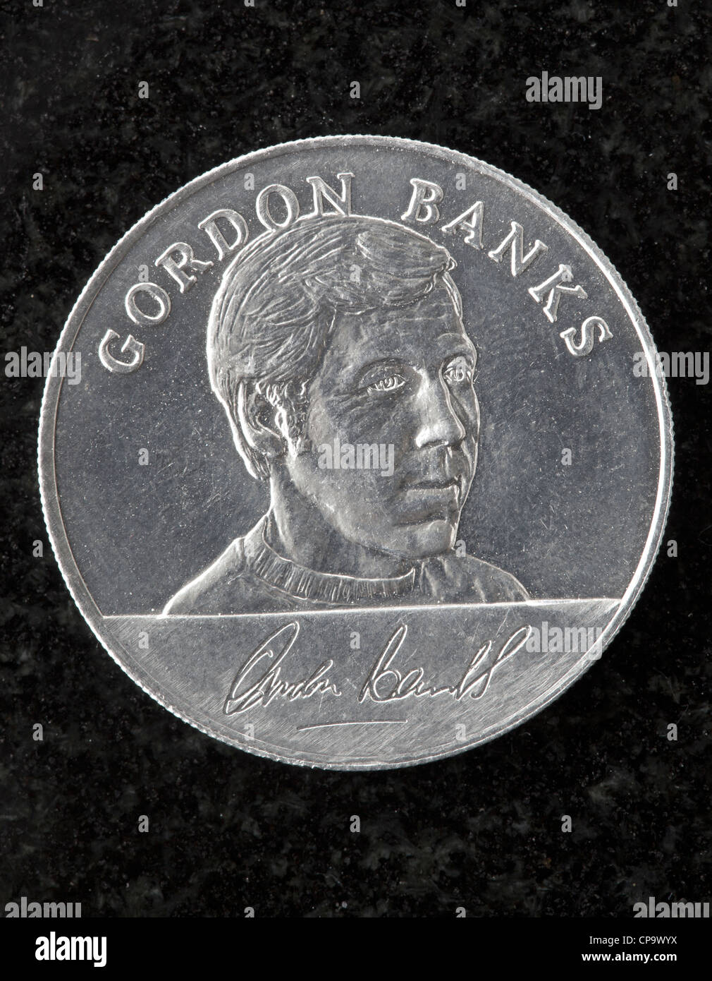 Esso England Kader Mexiko 1970 World Cup Sammler Münze Stockfoto