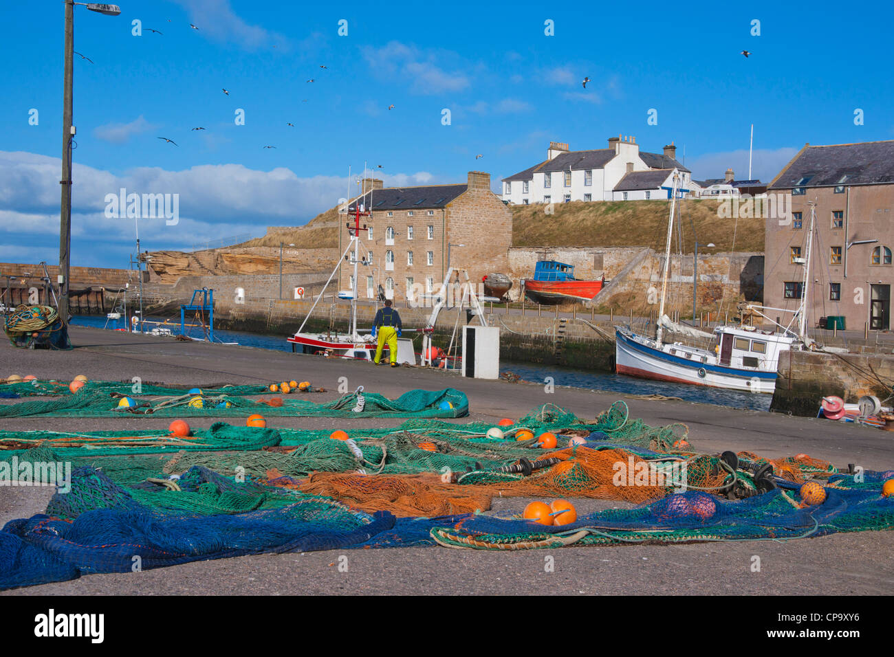 Burghead Hafen, Moray Firth, Schottland Stockfotografie Alamy
