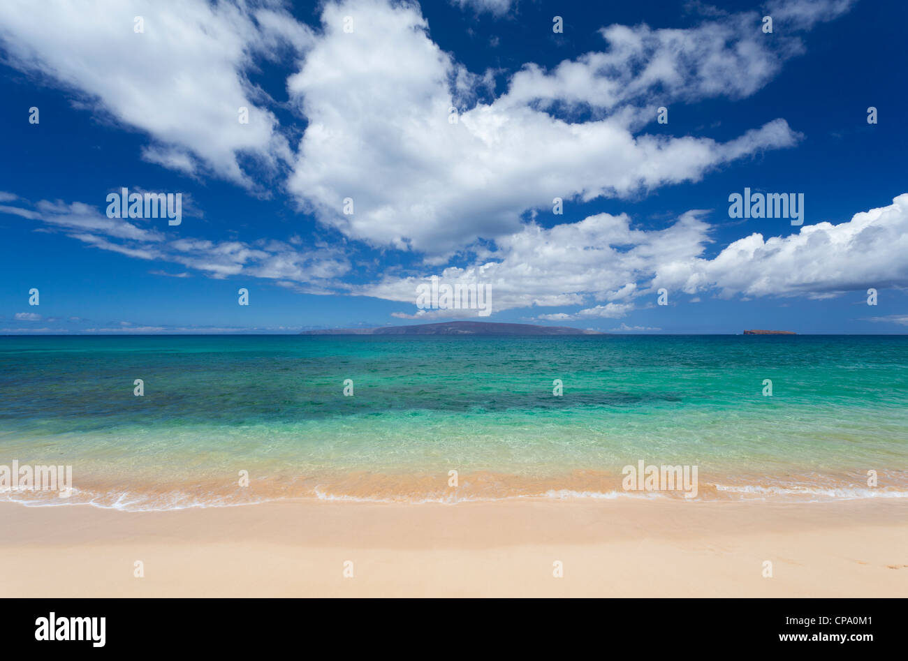 Großer Strand, Makena, Maui, Hawaii. Stockfoto