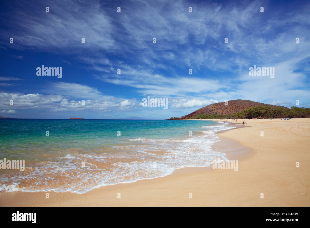 Großer Strand, Staatspark Makena, Maui, Hawaii. Stockfoto