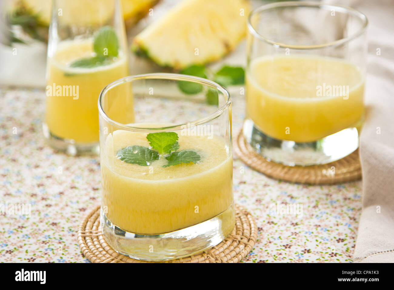 Ananas-smoothie Stockfoto