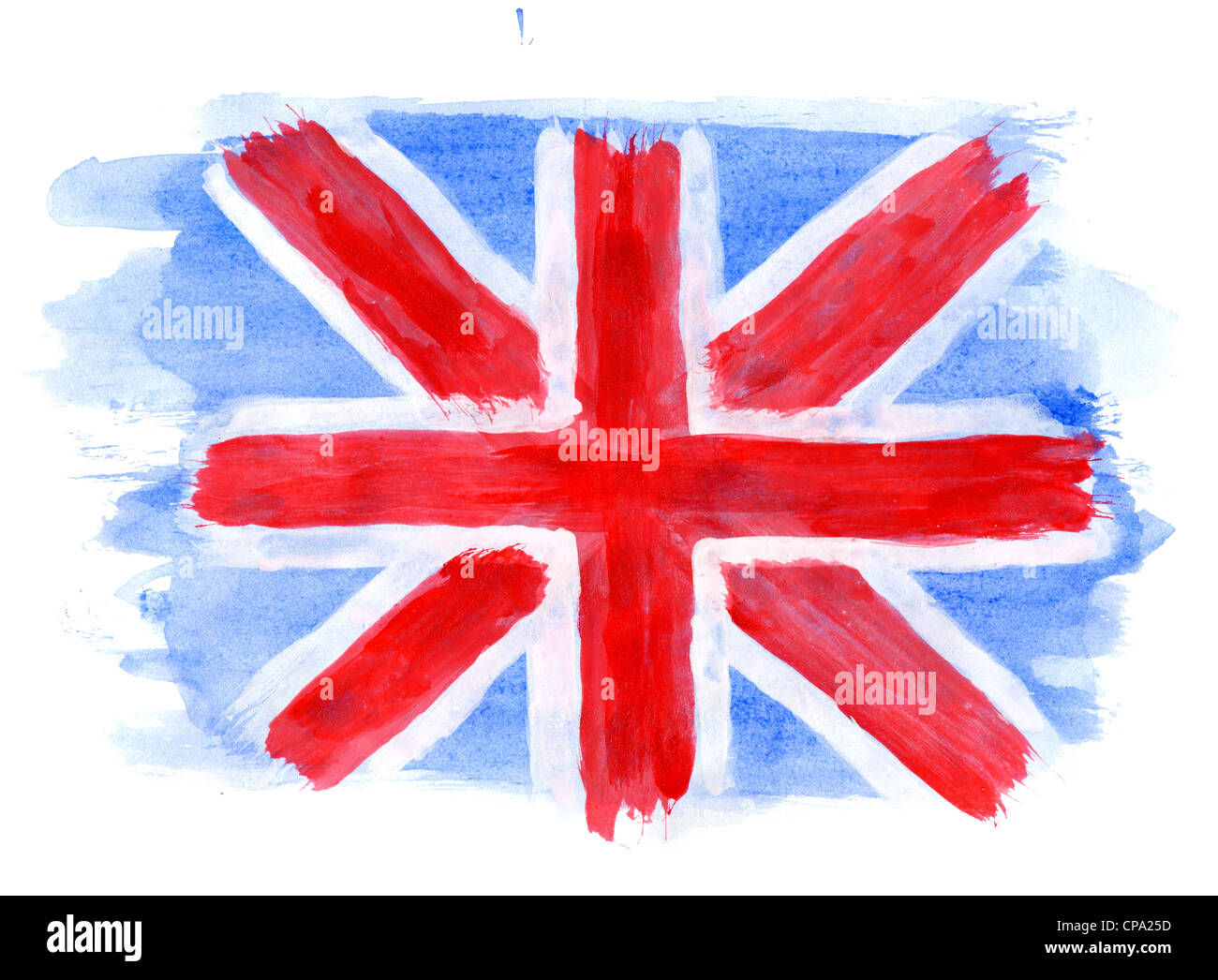 Flagge des Vereinigten Königreichs (British Flag) Farben lackiert Stockfoto