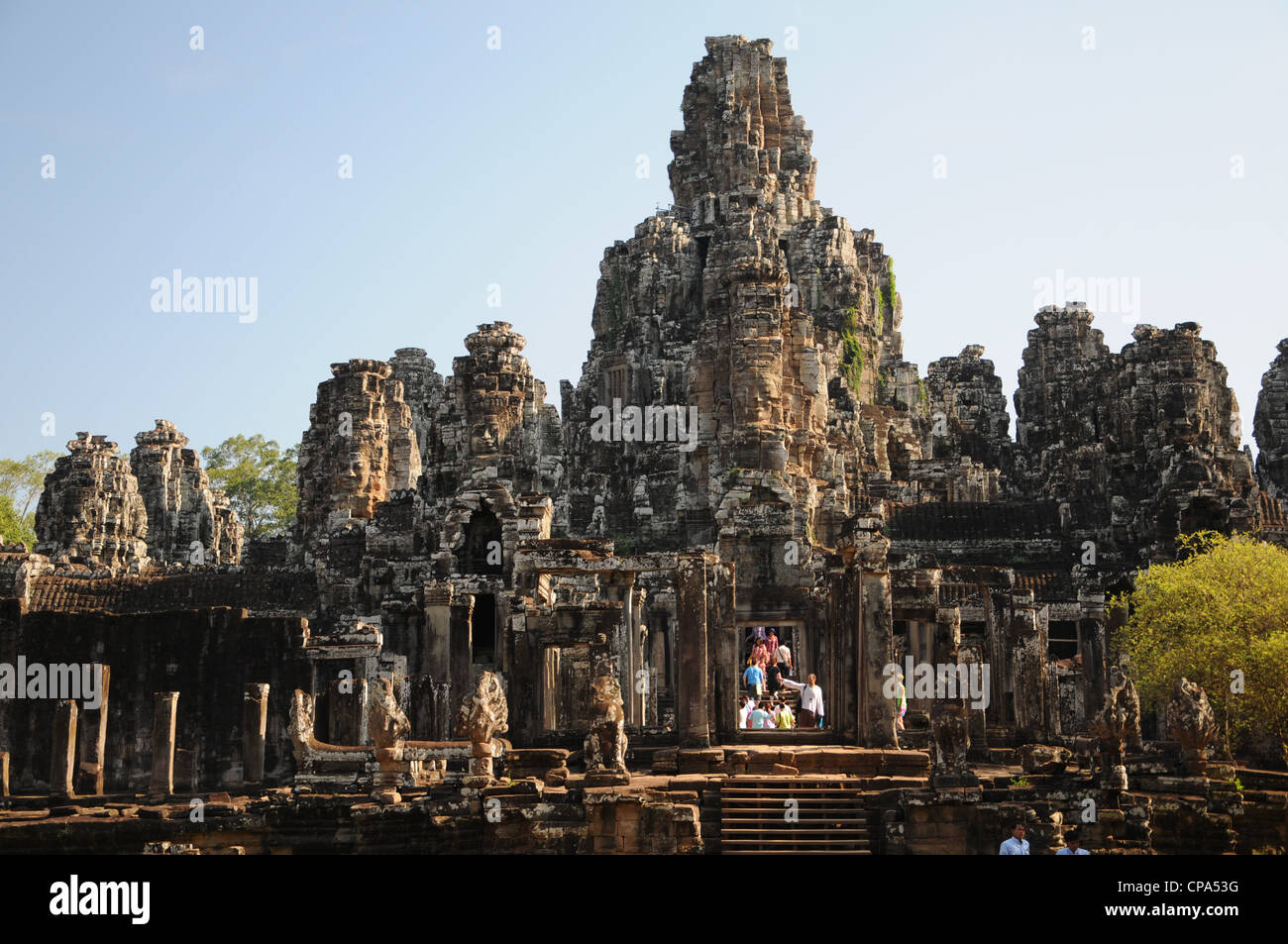 Angkor Wat, Kambodscha. Mönche im Tempel & Vietnam festlegen Stockfoto