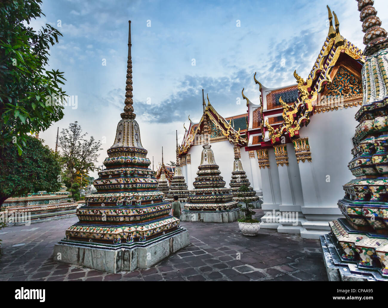 Tempel Wat Pho, Bangkok, Thailand. Stockfoto