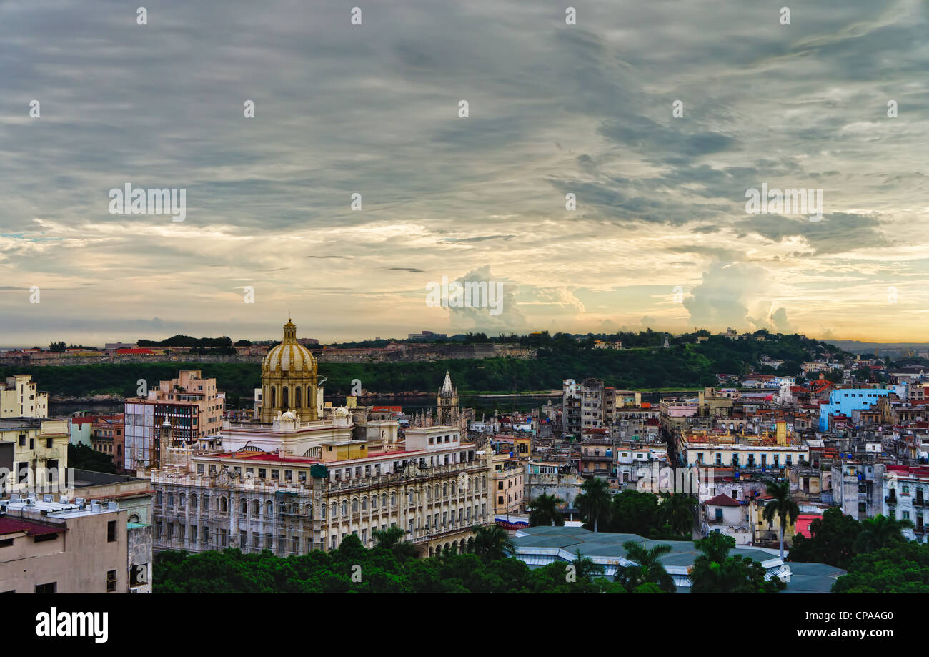Havanna, Kuba. Panorama der Altstadt Stockfoto