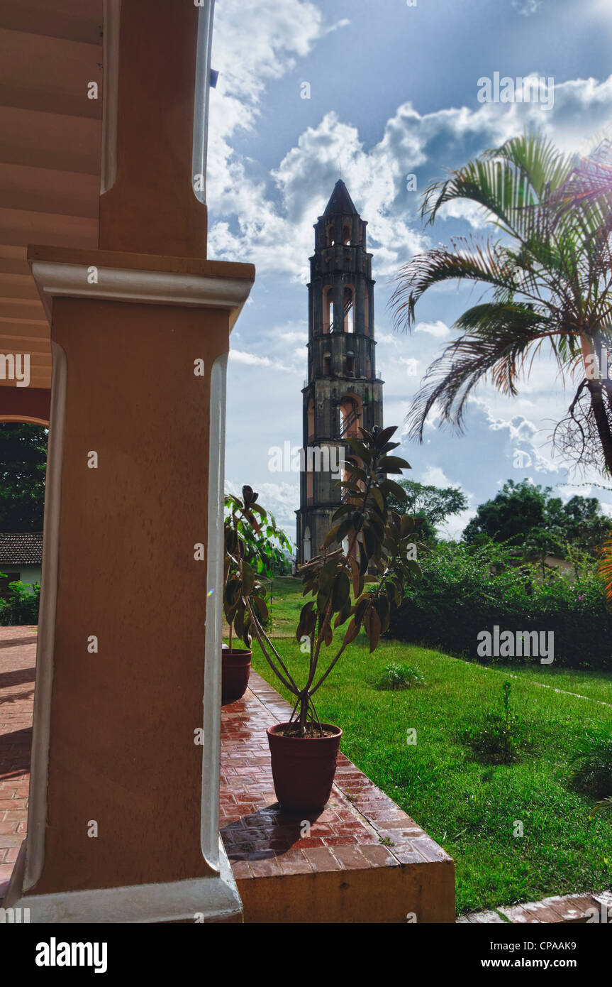 De Los Ingenios Talblick des Turms in Trinidad, Kuba Stockfoto