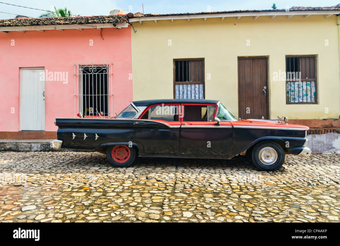 Trinidad, Kuba. Blick auf Trinidad Street, einer der UNESCO-Welterbestätten seit 1988. Stockfoto