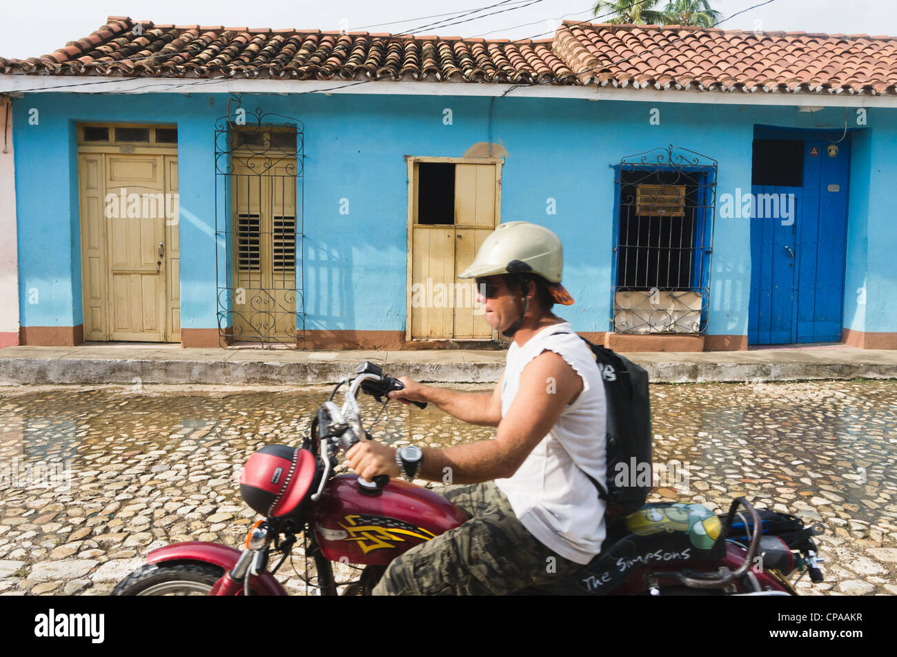 Trinidad, Kuba. Blick auf Trinidad Street, einer der UNESCO-Welterbestätten seit 1988. Stockfoto
