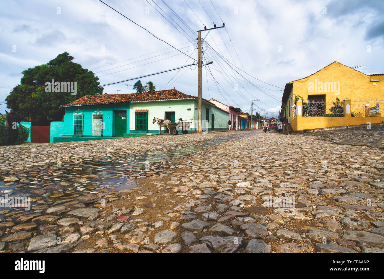Trinidad, Kuba. Blick auf Trinidad Street, einer der UNESCO-Welterbestätten seit 1988. Stockfoto
